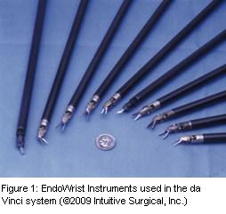 Figure 1: EndoWrist Instruments used in the da Vinci system (©2009 Intuitive Surgical, Inc.)